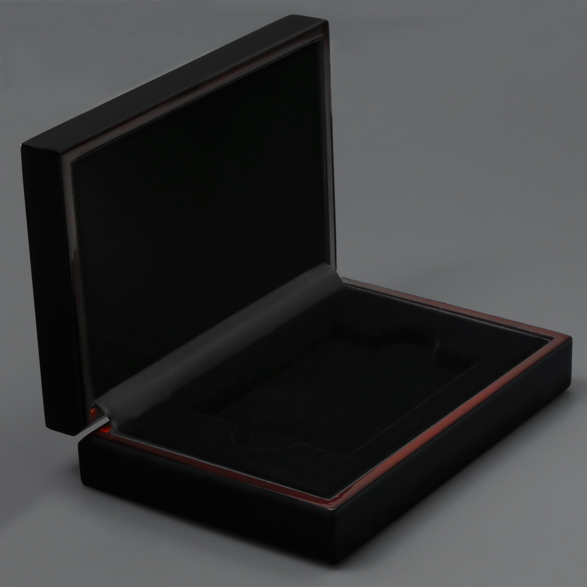 Luxus-Geschenkbox "Hochglanz schwarz" (15x10cm) - Detailansicht 3