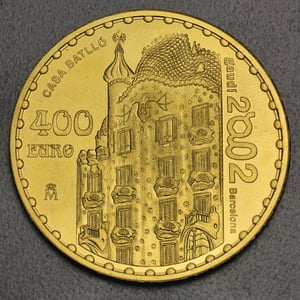 Goldmünze 400 Euro "Antoni Gaudi" 2002 (Spanien) - Miniaturansicht 2