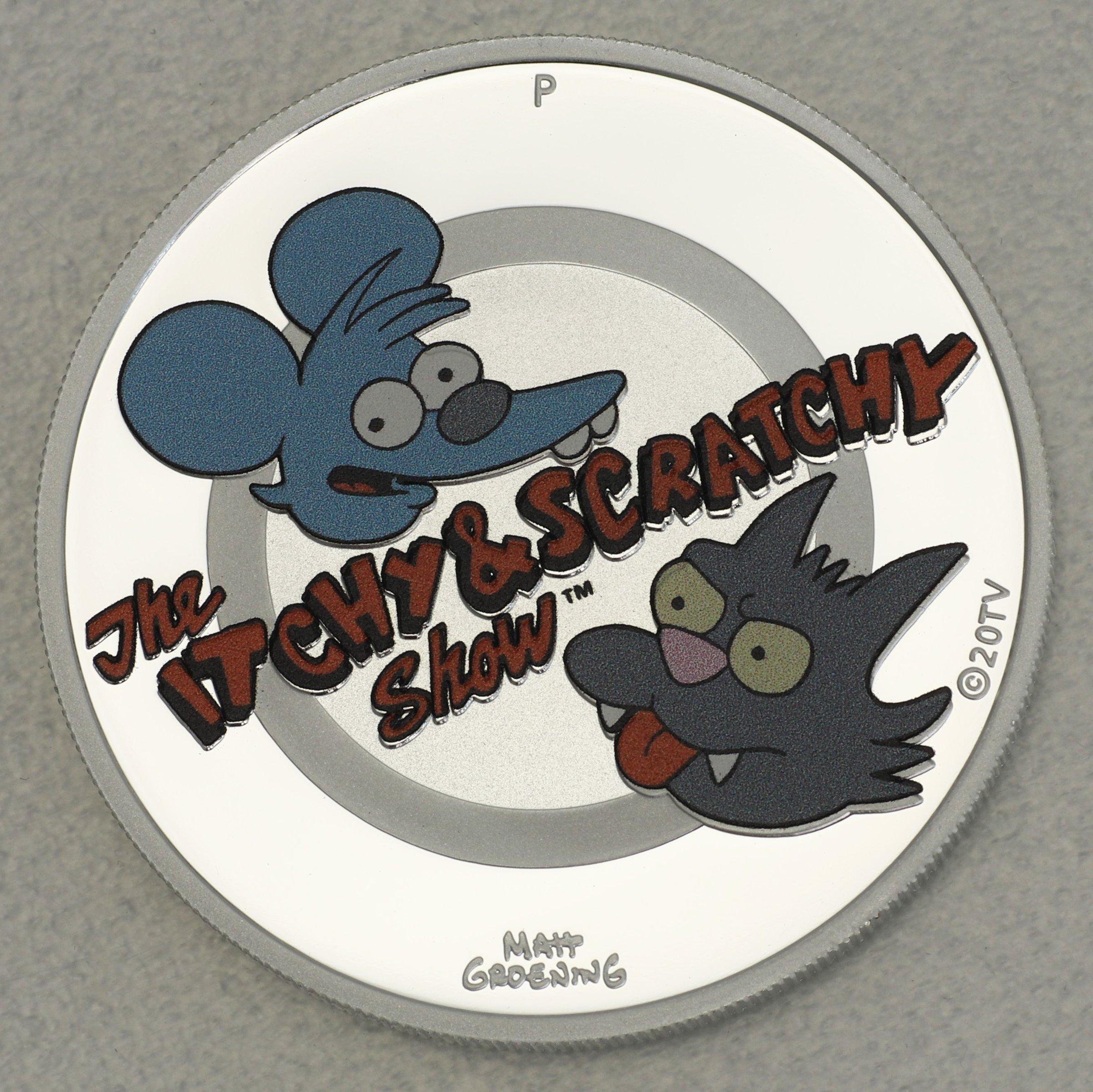 Silbermünze 1oz "The Itchy & Scratchy Show" 2021 (PP/kol.) The Simpsons (Tuvalu) - Hauptansicht