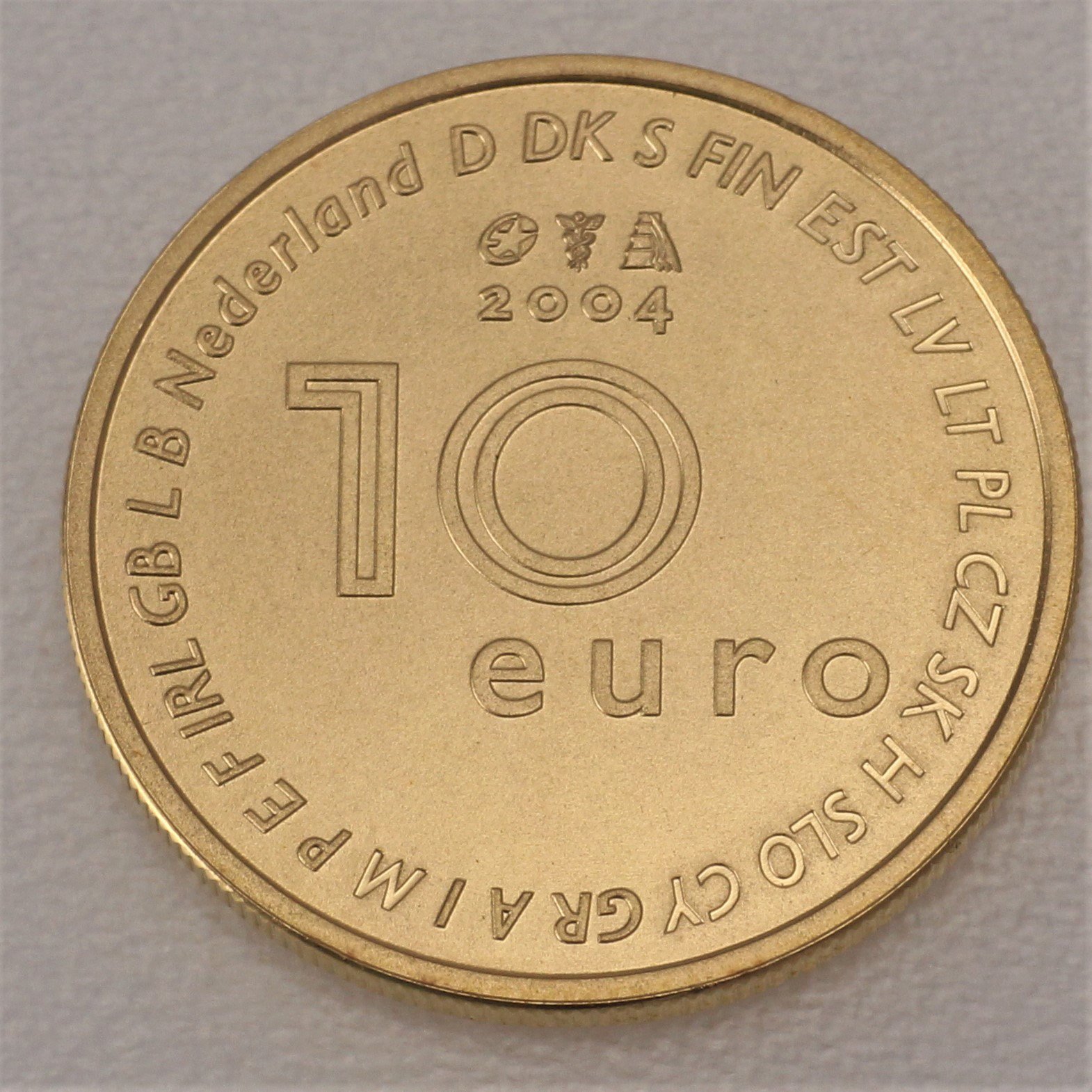 Goldmünze 10 Euro "Erweiterung der EU" 2004 (Niederlande) - Detailansicht 1