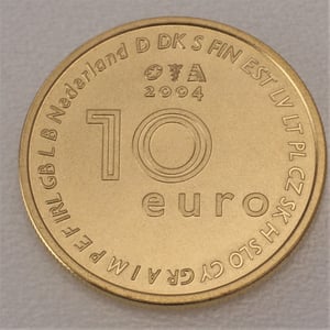 Goldmünze 10 Euro "Erweiterung der EU" 2004 (Niederlande) - Miniaturansicht 2
