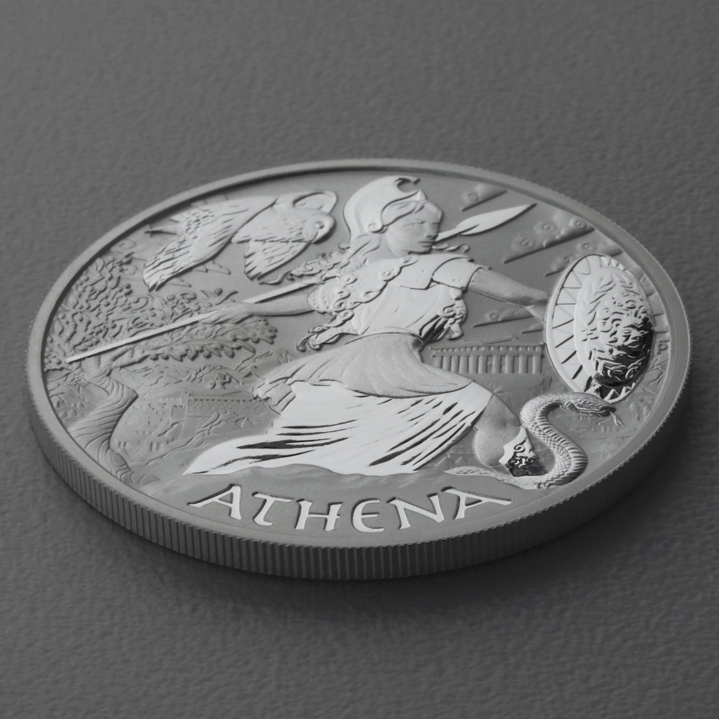 Silbermünze 1oz "Athena" 2022 Gods of Olympus diff. (Tuvalu) - Detailansicht 2