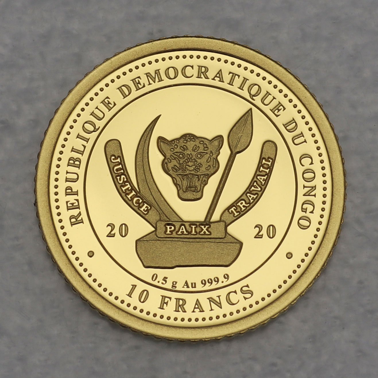 Goldmünze 0,5g "Wal" 2020 (PP) World s Wildlife (Kongo) - Detailansicht 1