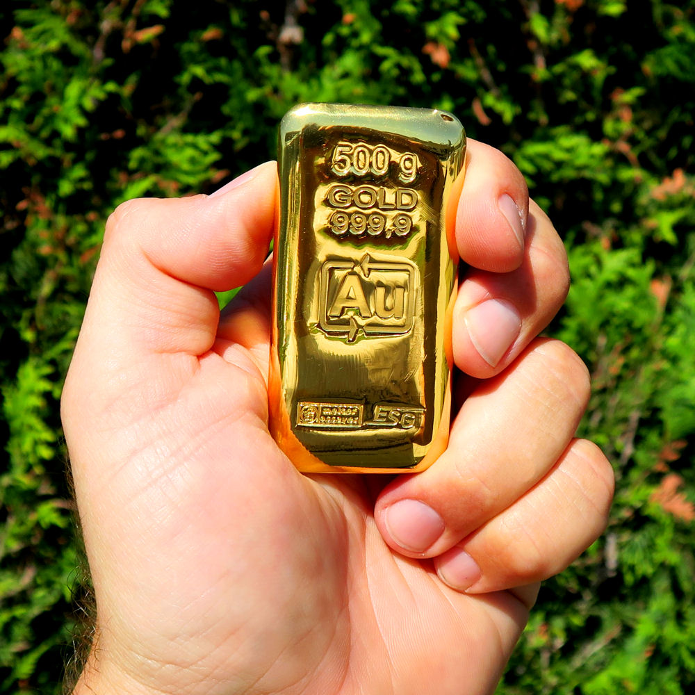 Goldbarren 500g Au ESG, gegossen - Detailansicht 4