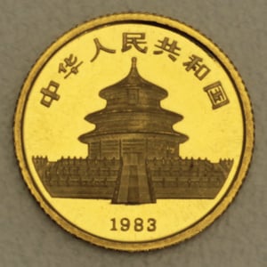 Goldmünze 1/20oz "Panda" 1983 (China) - Miniaturansicht 2
