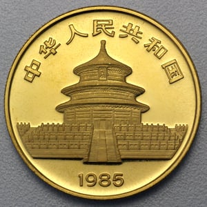 Goldmünze 1oz "Panda" 1985 (China) - Miniaturansicht 2