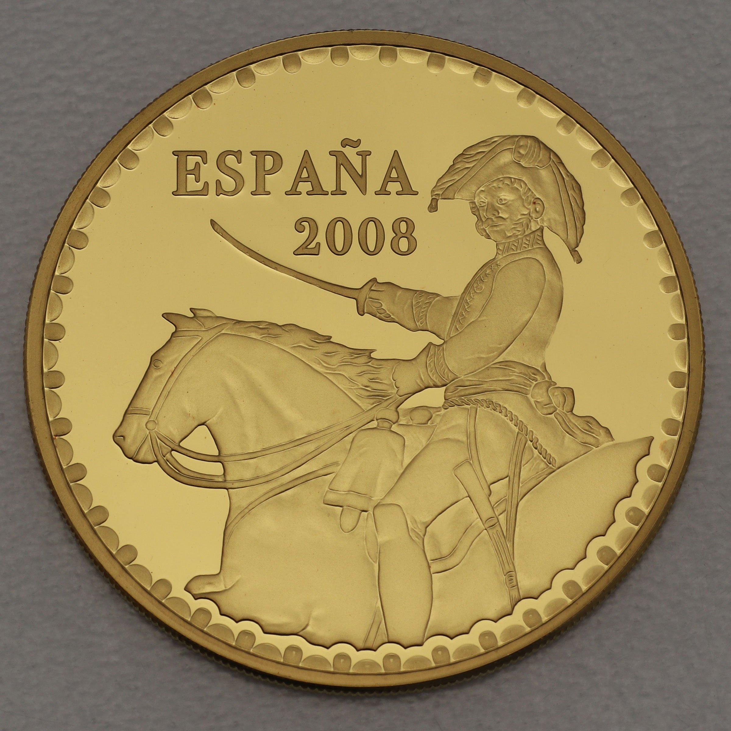 Goldmünze 400 Euro "Unabhängigkeitskrieg" 2008 (Spanien) - Hauptansicht