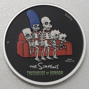 Silbermünze 1oz " Treehouse of Horror" 2022 (koloriert) The Simpsons (Tuvalu) - Hauptansicht