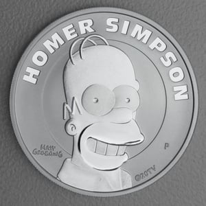 Silbermünze 1oz "Homer Simpson" 2022 The Simpsons (Tuvalu) - Hauptansicht