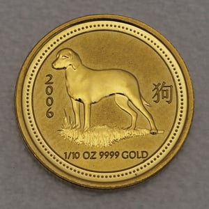 Goldmünze 1/10oz "Hund" 2006 Lunar I – Year of the Dog (Australien) - Hauptansicht