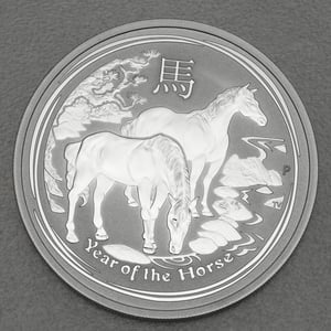 Silbermünze 2oz "Pferd" 2014 Lunar II – Year of the Horse (Australien) - Hauptansicht