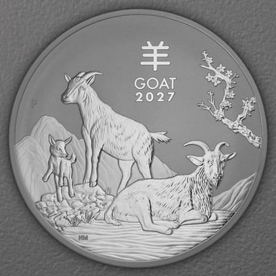 Silbermünze 1kg "Ziege" 2027 Lunar III – Year of the Goat (Australien) - Hauptansicht