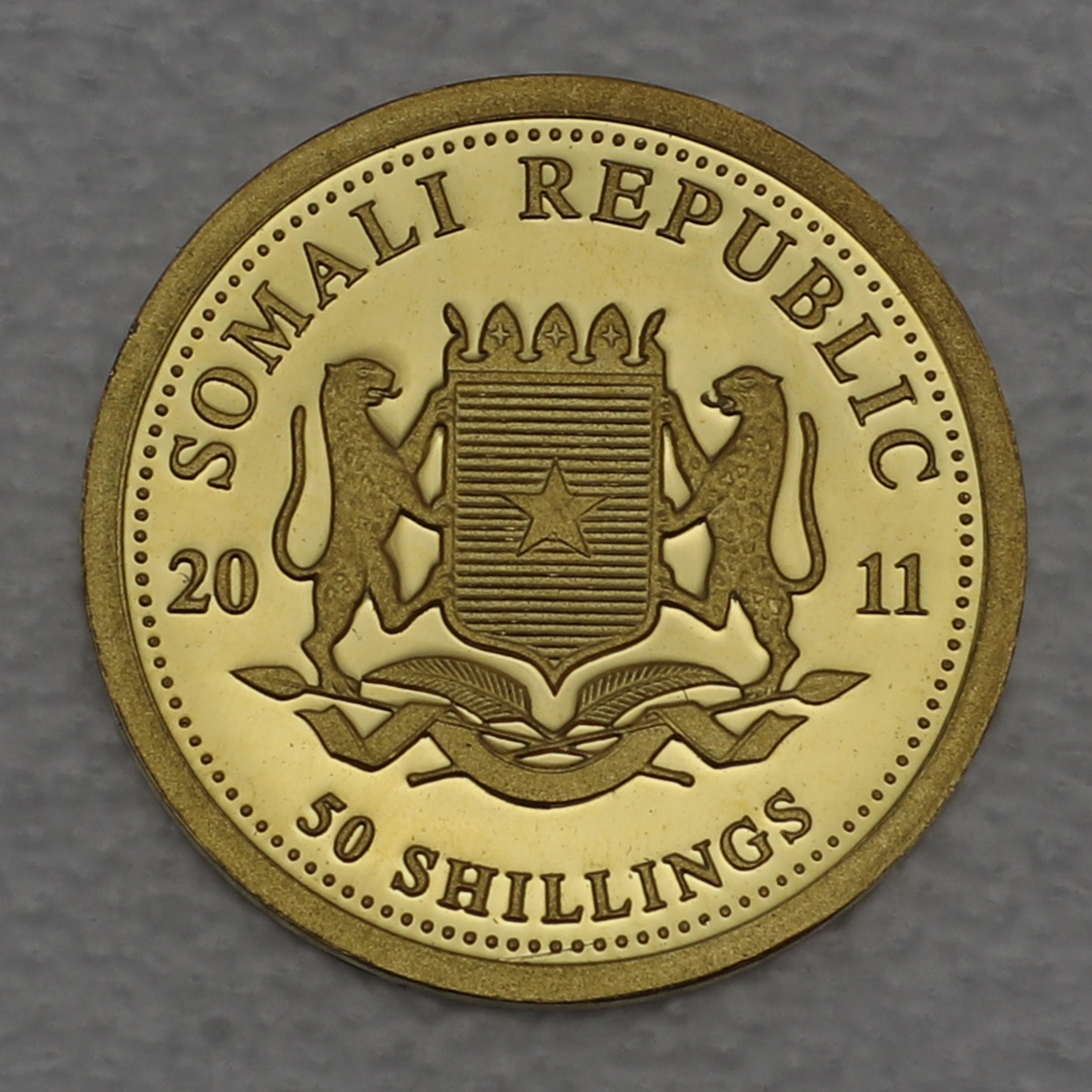Goldmünze 1/25oz "Elefant" 2011 African Wildlife (Somalia) - Detailansicht 1