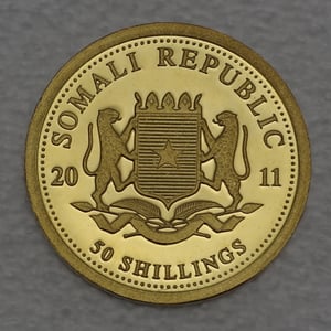 Goldmünze 1/25oz "Elefant" 2011 African Wildlife (Somalia) - Miniaturansicht 2