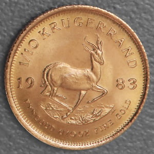 Goldmünze 1/10oz "Krügerrand" 1983 (Südafrika) - Hauptansicht