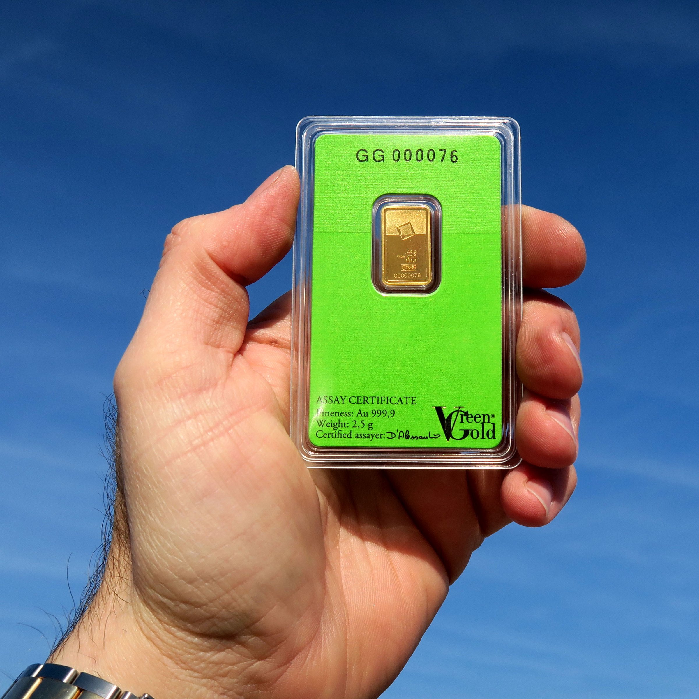 Goldbarren 2,5g "Green Gold" VALCAMBI (999,9 Au) - Detailansicht 5