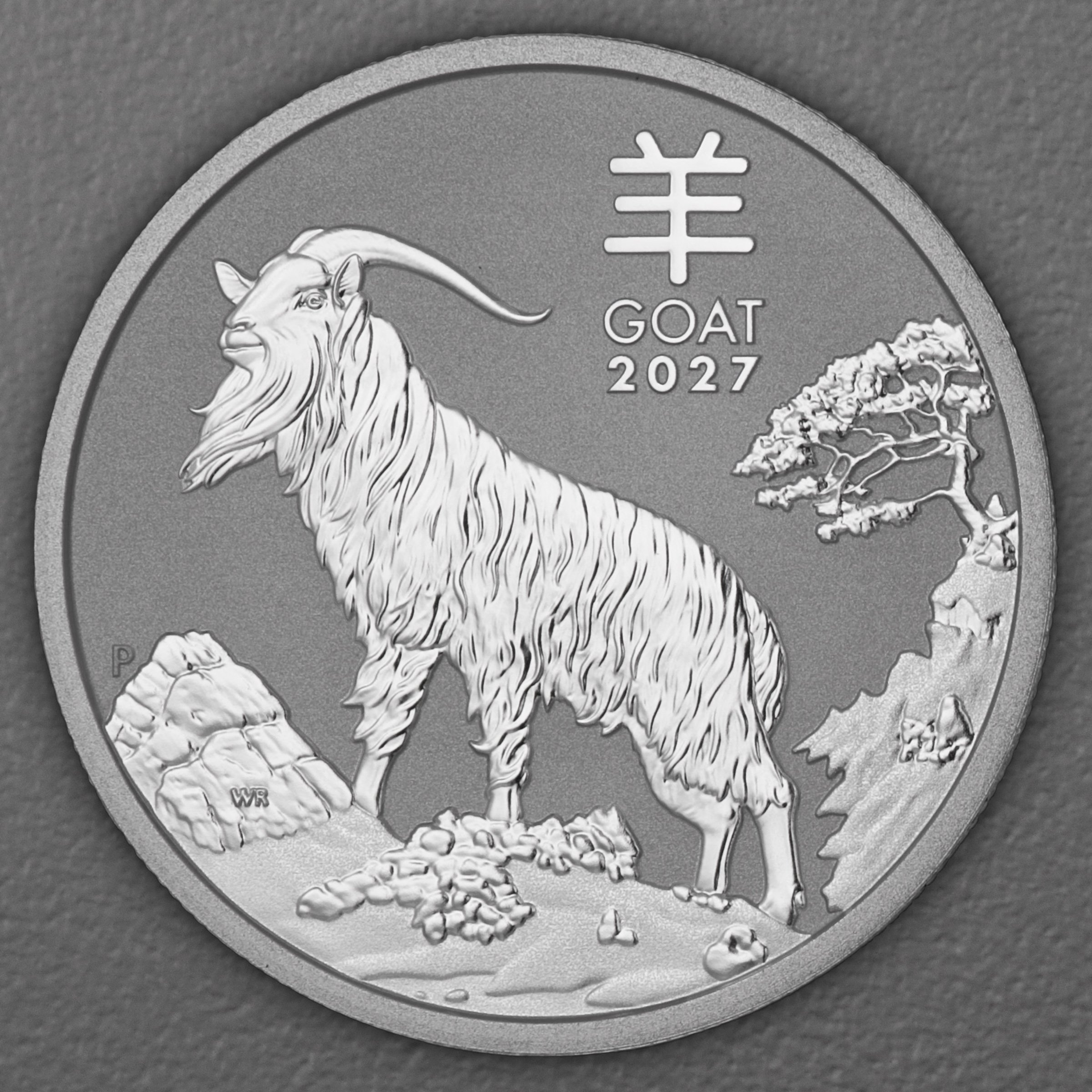 Platinmünze 1oz "Ziege" 2027 Lunar III – Year of the Goat 19% (Australien) - Hauptansicht