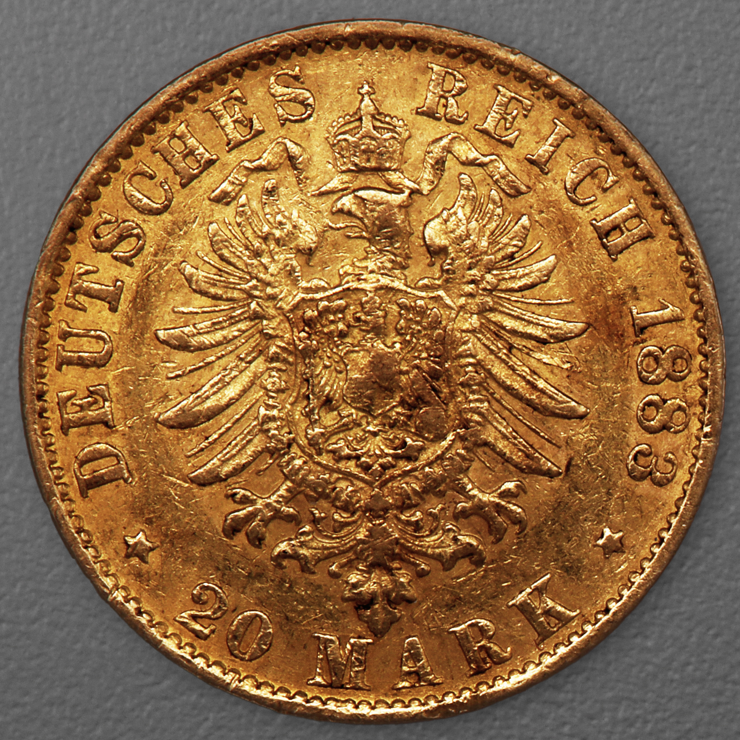 Goldmünze 20 Mark "Stadtwappen Hamburg" 1883-J J.210 (Hamburg) - Detailansicht 1