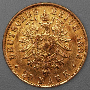 Goldmünze 20 Mark "Stadtwappen Hamburg" 1883-J J.210 (Hamburg) - Miniaturansicht 2