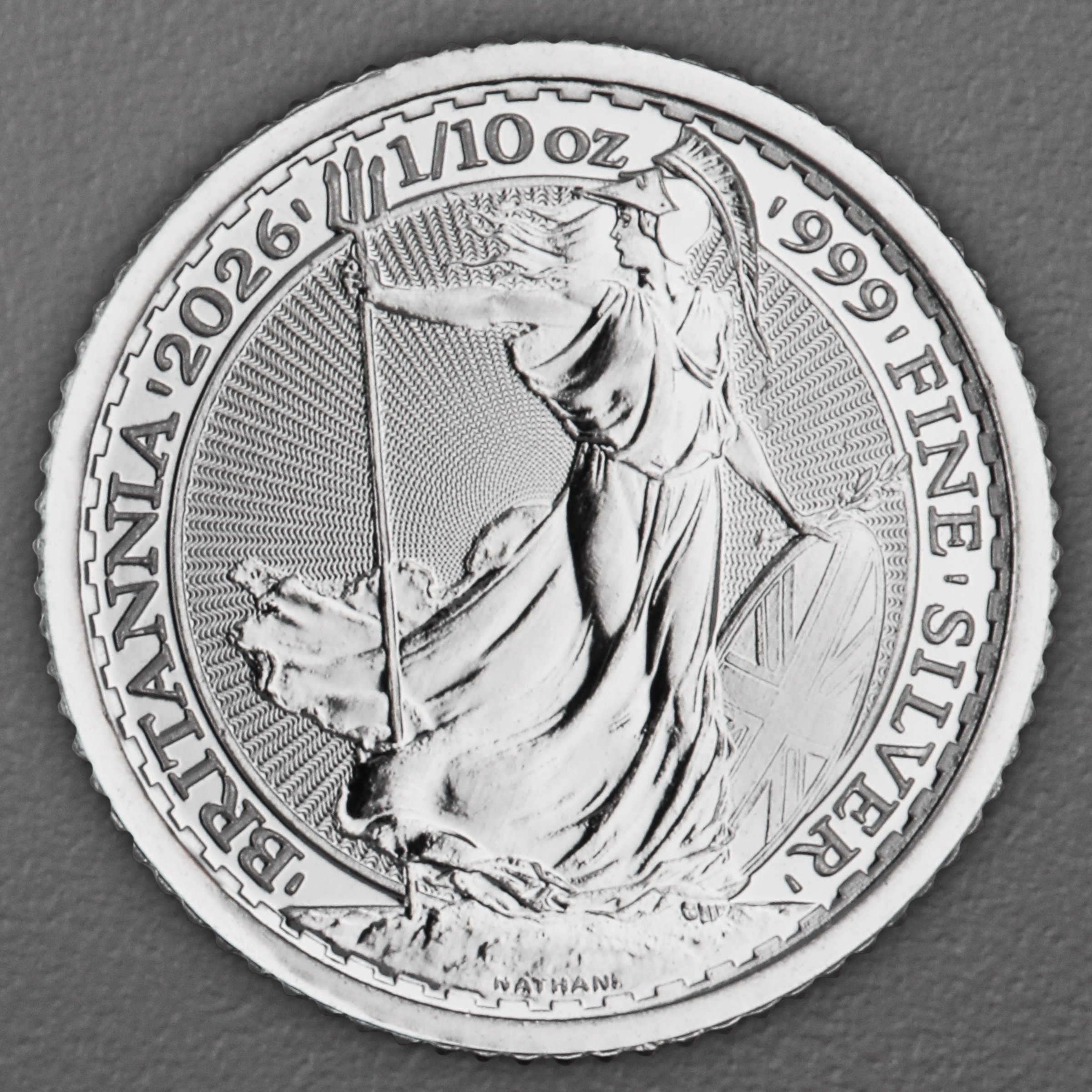Silbermünze 1/10oz "Britannia" aktueller Jahrgang (Großbritannien) - Hauptansicht