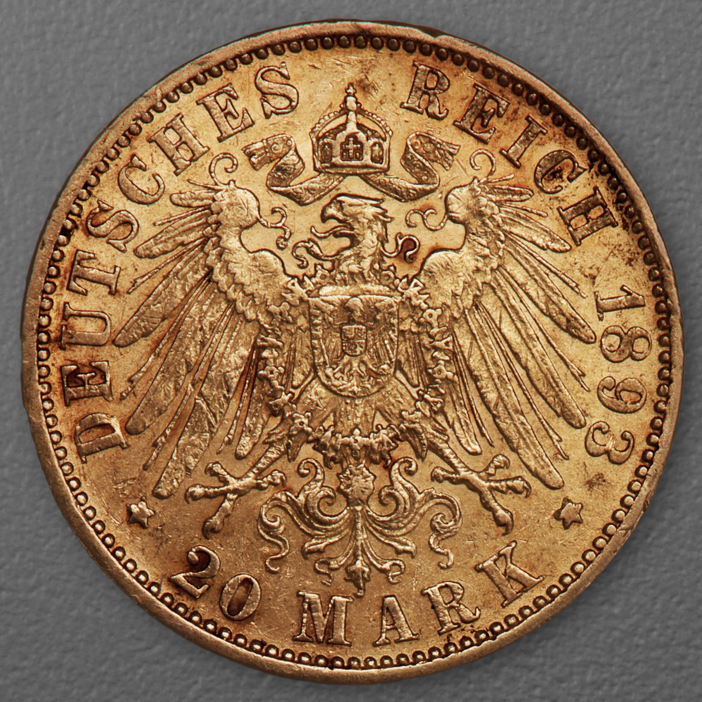Goldmünze 20 Mark "Wilhelm II." 1893-A J.252 (Preußen) - Detailansicht 1