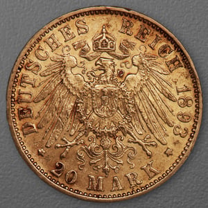 Goldmünze 20 Mark "Wilhelm II." 1893-A J.252 (Preußen) - Miniaturansicht 2