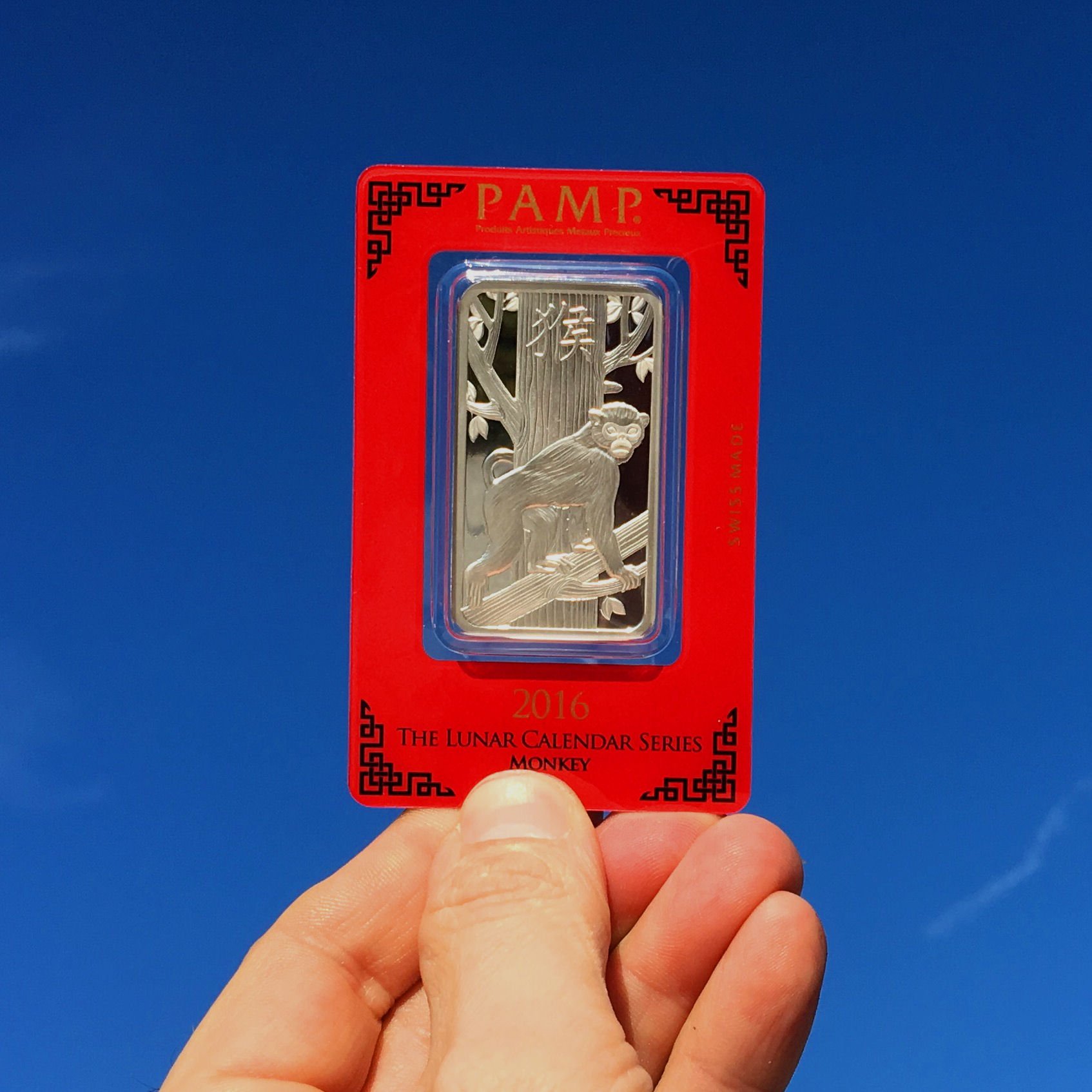 Silberbarren 1oz "Affe 2016" Lunar PAMP - Detailansicht 4