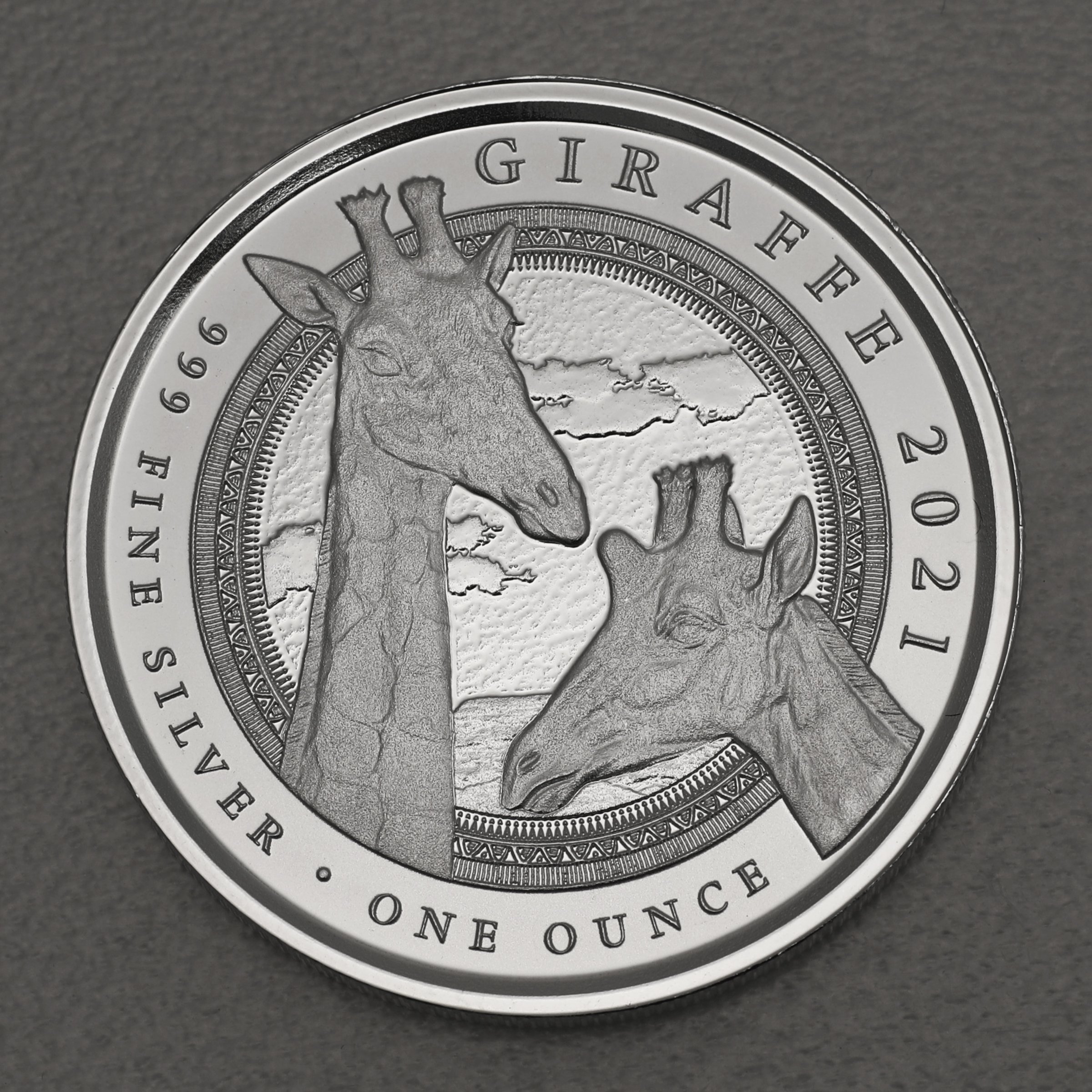 Silbermünze 1oz "Giraffe" 2021 19% (Guinea) - Hauptansicht