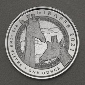 Silbermünze 1oz "Giraffe" 2021 19% (Guinea) - Hauptansicht