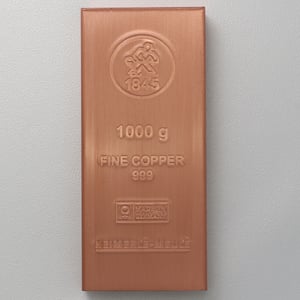Kupferbarren 1kg Buntmetallbarren (999,5 Cu) verschiedene Hersteller (Resale) - Miniaturansicht 2