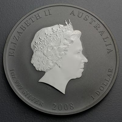Silbermünze 1oz "Maus" 2008 Lunar II – Year of the Mouse 19% (Australien) - Miniaturansicht 2