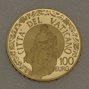 Goldmünze "100 Euro - 2012" Madonna di Foligno (Vatikanstadt) - Miniaturansicht 1