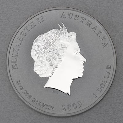 Silbermünze 1oz "Ochse" 2009 (vergoldet) Lunar II – Year of the Ox (Australien) - Miniaturansicht 2