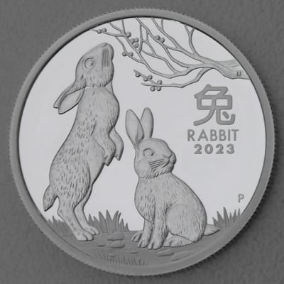 Silbermünzen 2oz + 1oz + 1/2oz "Hase" 2023 (PP) Set – 3-teilig Lunar III (Australien) - Miniaturansicht 2