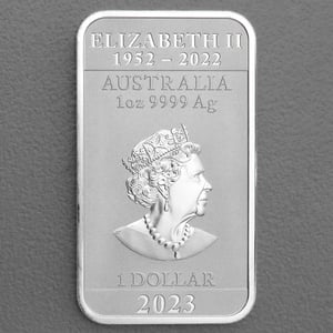 Silber Münzbarren 1oz "Rectangular Dragon" 2023 diff. (Australien) - Miniaturansicht 2