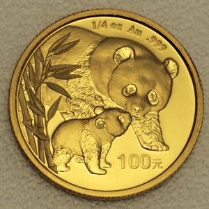 Goldmünze 1/4oz "Panda" 2004 (China) - Miniaturansicht 1