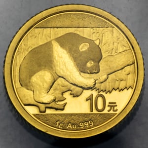 Goldmünze 1g "Panda" 2016 (China) - Miniaturansicht 1