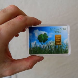 Goldbarren 1/10oz "Viel Glück/Kleeblatt" (Flip) - Miniaturansicht 2