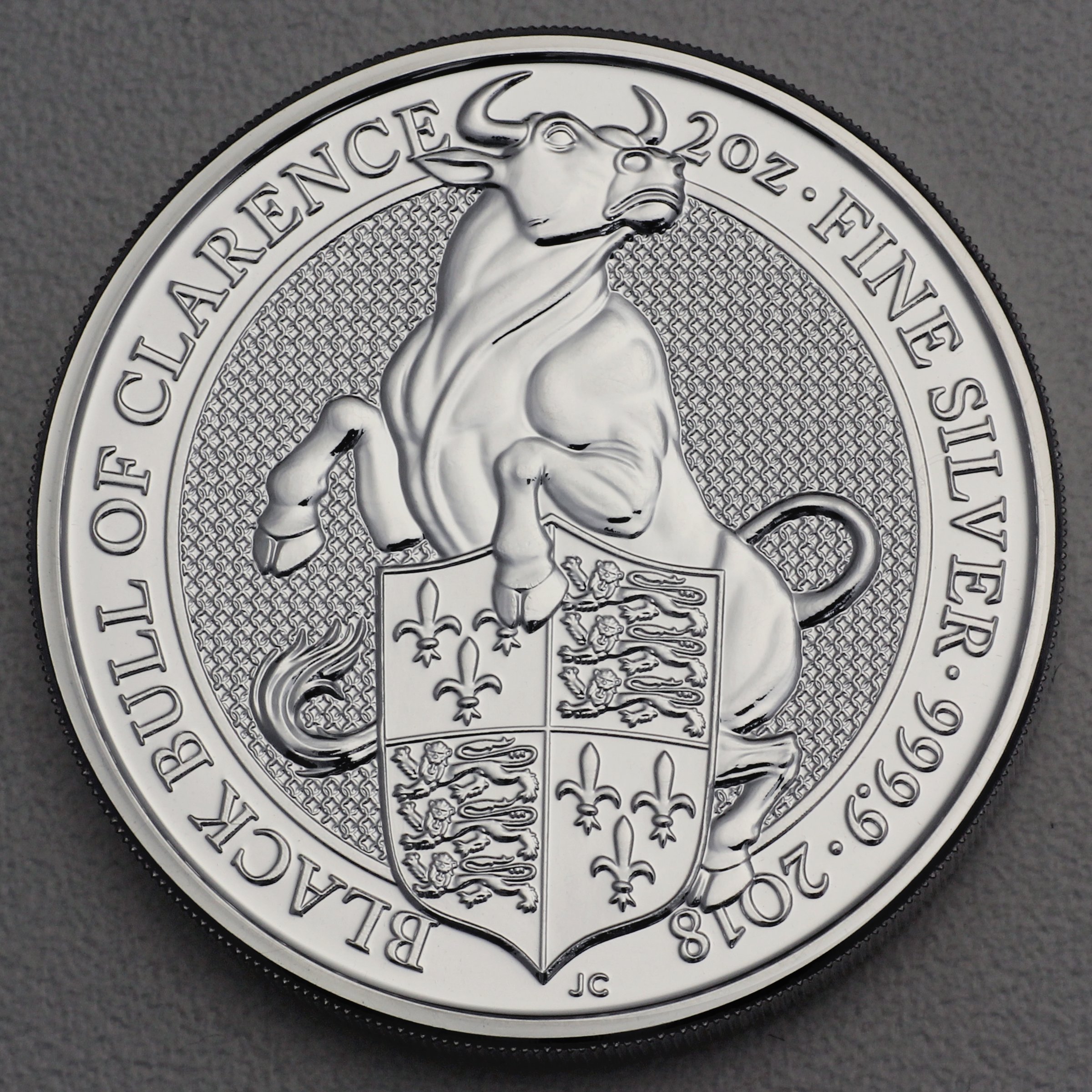 Silbermünze 2oz "Black Bull of Clarence" 2018 The Queen s Beasts (Großbritannien) - Hauptansicht