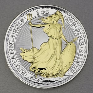 Silbermünze 1oz "Britannia" 2019 (vergoldet) (Großbritannien) - Hauptansicht