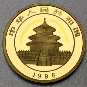 Goldmünze 1/4oz "Panda" 1996 (China) - Miniaturansicht 2