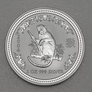 Silbermünze 2oz "Affe" 2004 Lunar I – Year of the Monkey 19% (Australien) - Miniaturansicht 1