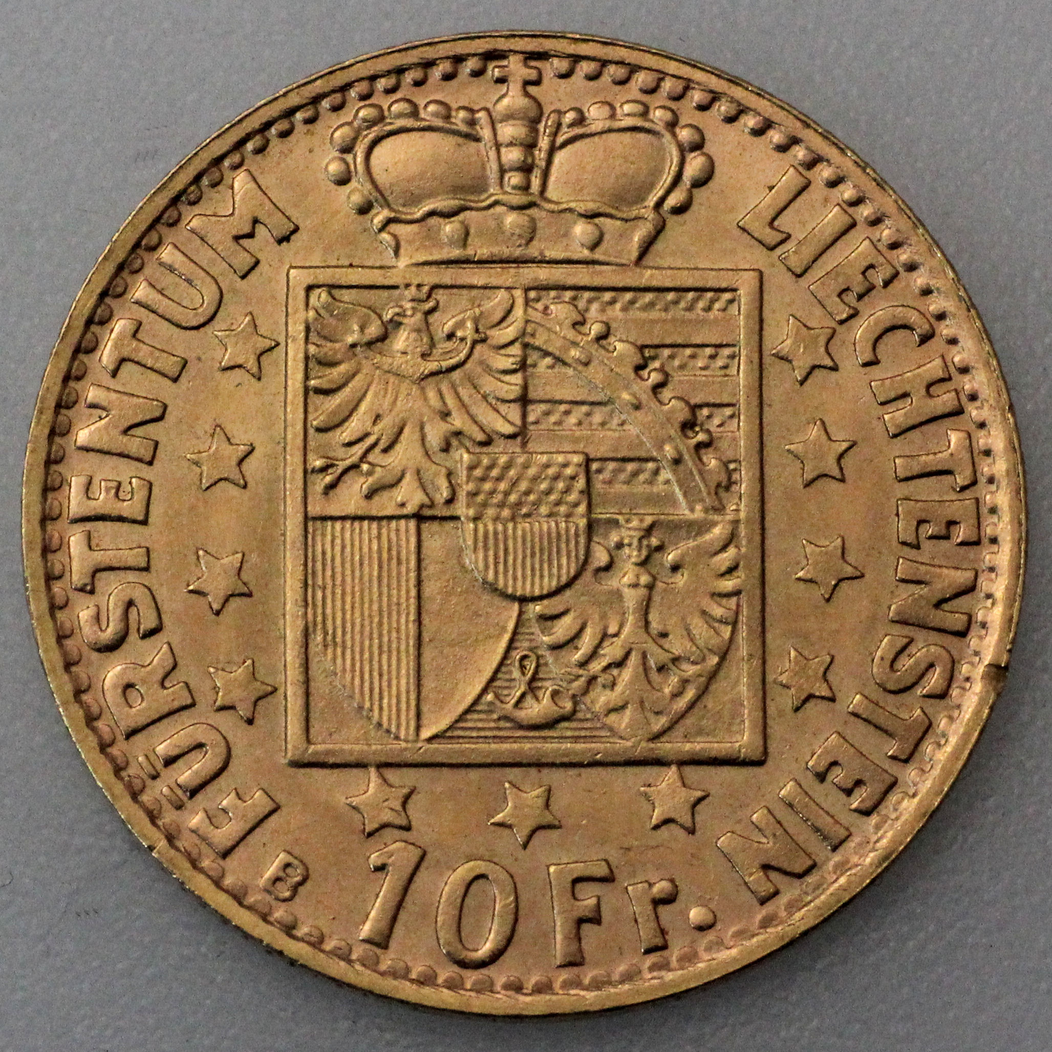 Goldmünze "10 Franken" verschiedene Jahrgänge (Liechtenstein) - Detailansicht 1