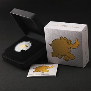Silbermünze 1oz "Bis Idem Non Est Idem" 2023 (vergoldet) Ottifanten – Ottirand diff. (Tuvalu) - Miniaturansicht 5