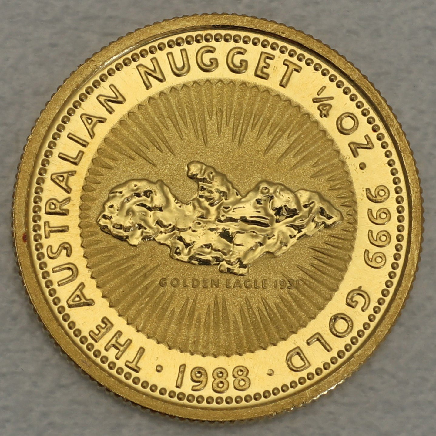 Goldmünze 1/4oz "Australian Nugget" 1988 (Australien) - Hauptansicht