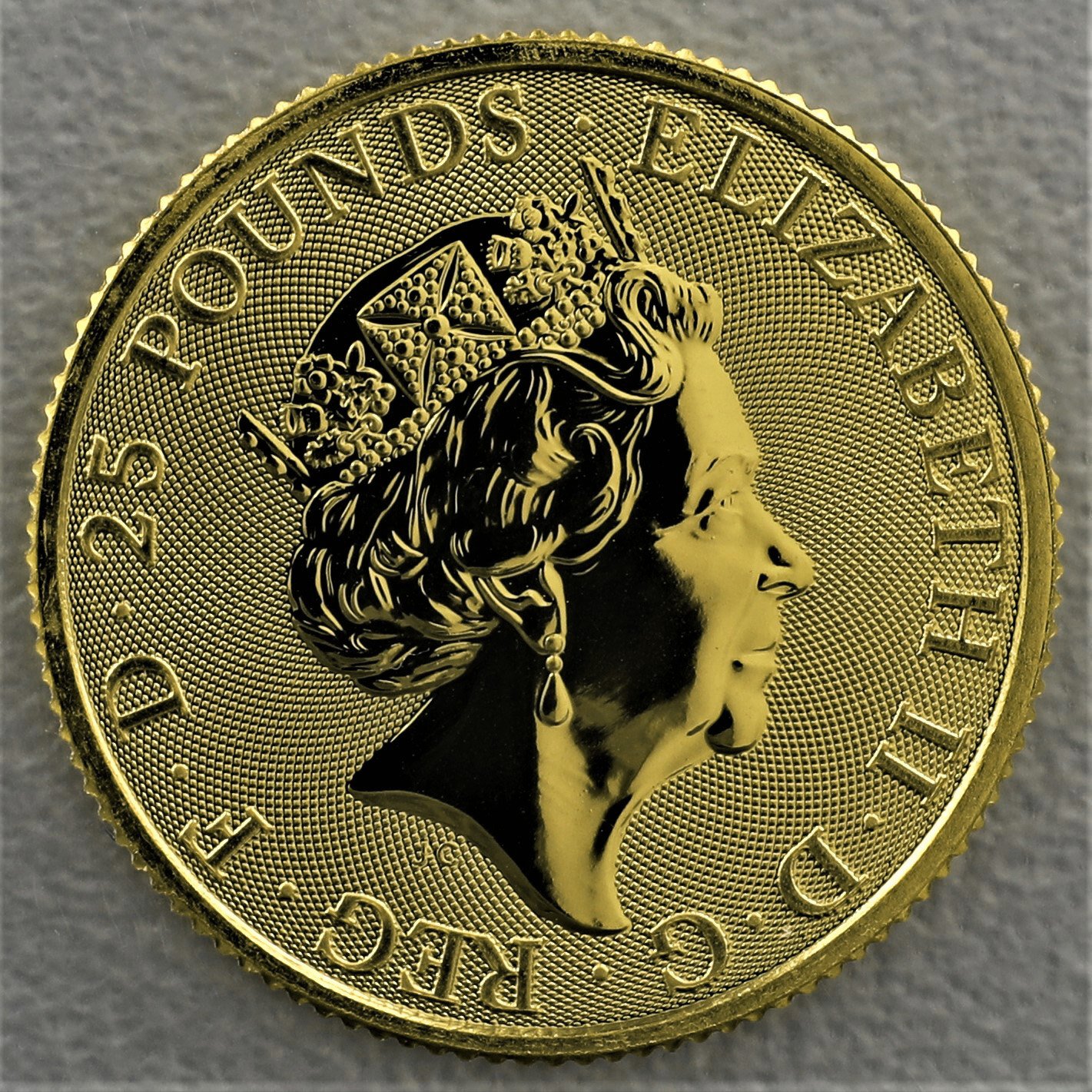 Goldmünze 1/4oz "White Lion of Mortimer" 2020 The Queen s Beasts (Großbritannien) - Detailansicht 1