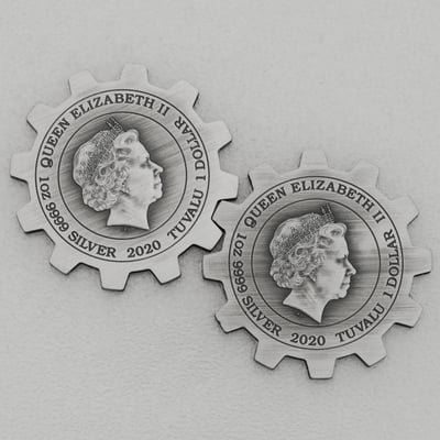 Silbermünzen 2 x 1oz "Industry in Motion" (AF) Set – 2-teilig (Tuvalu) - Miniaturansicht 6