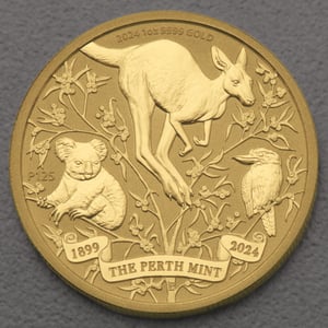 Goldmünze 1oz "125th Anniversary" 2024 The Perth Mint (Australien) - Hauptansicht