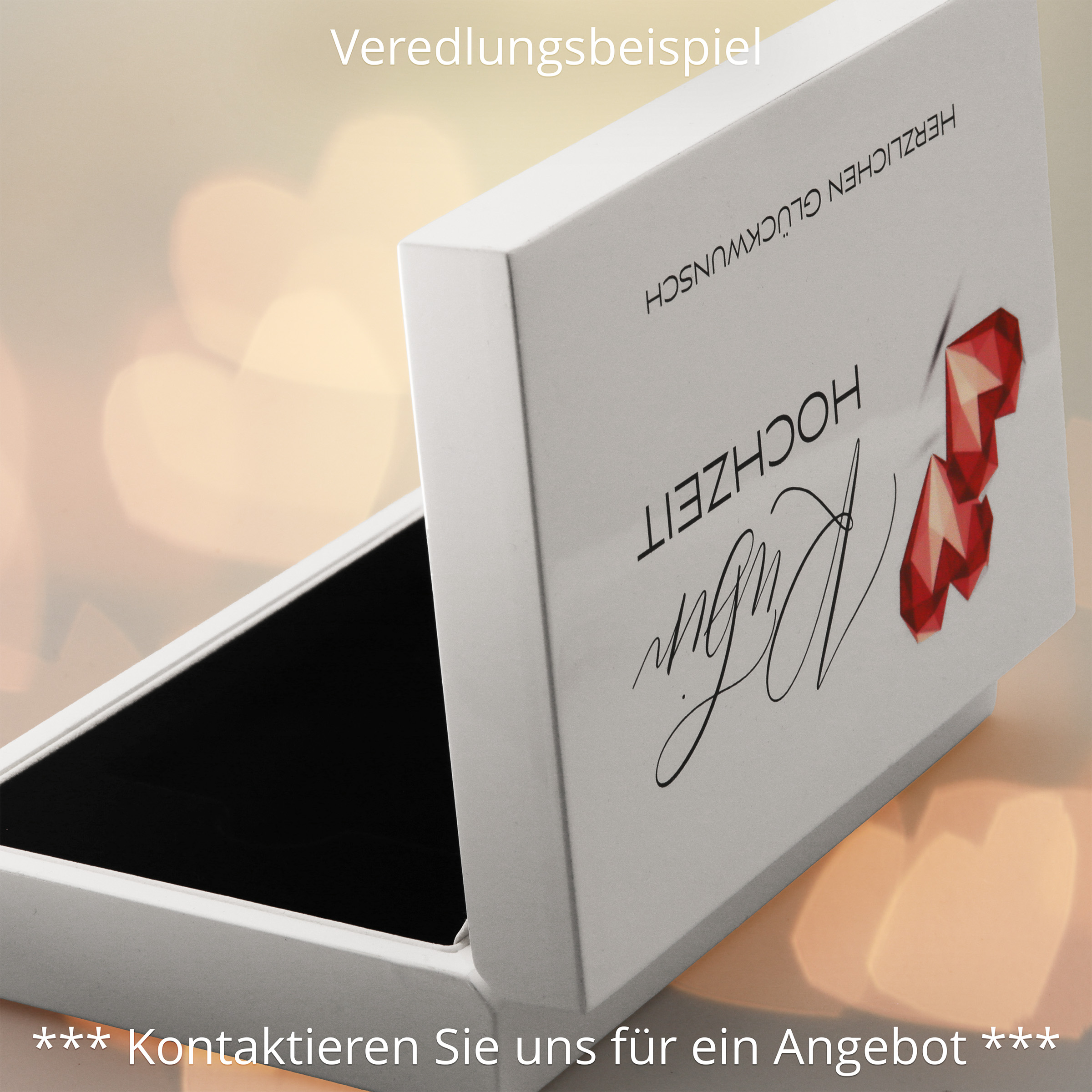 Luxus-Geschenkbox "Hochglanz weiß" (14,8x10,2cm) - Detailansicht 9