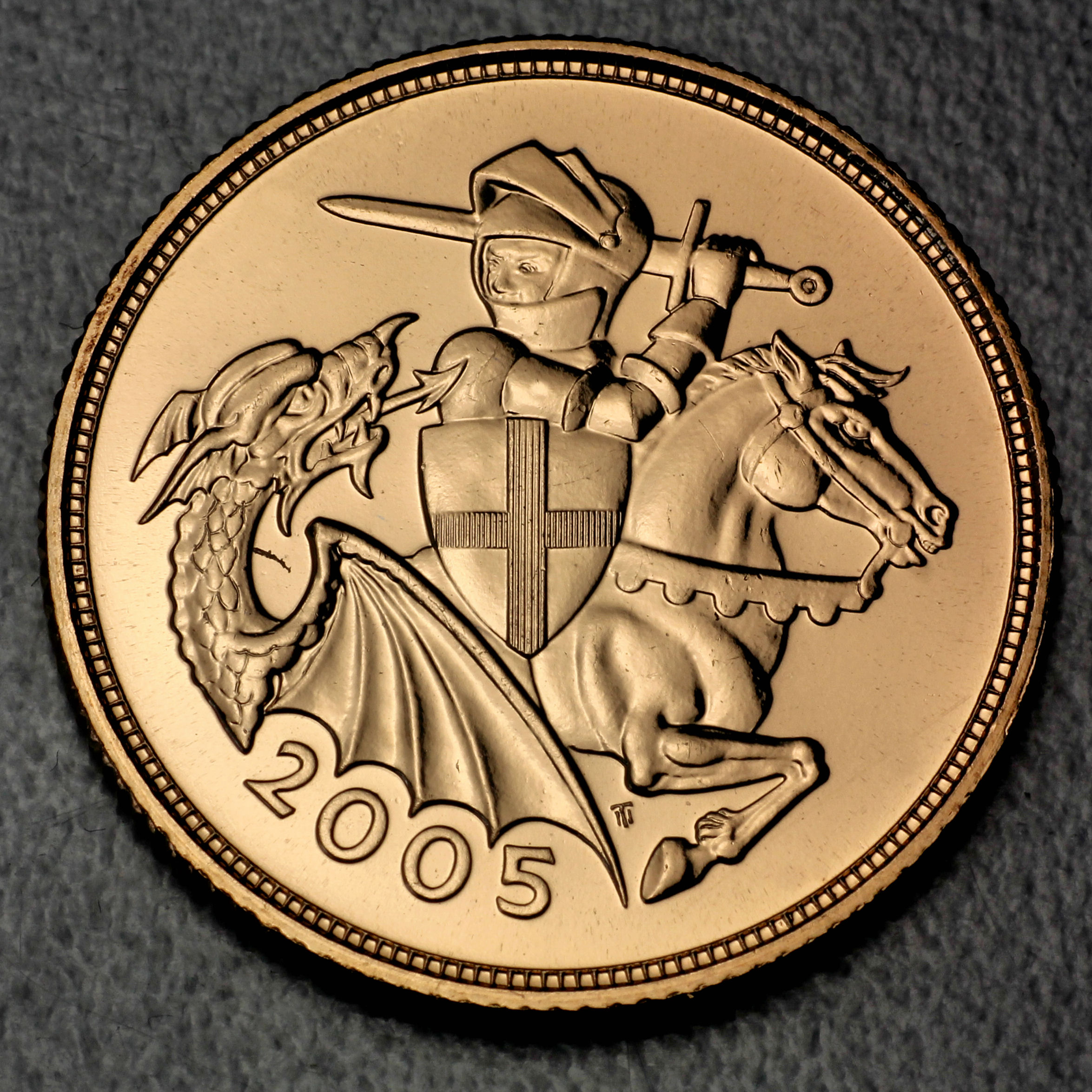 Goldmünze 1/2 Sovereign "Elizabeth II." 2005 (Großbritannien) - Hauptansicht